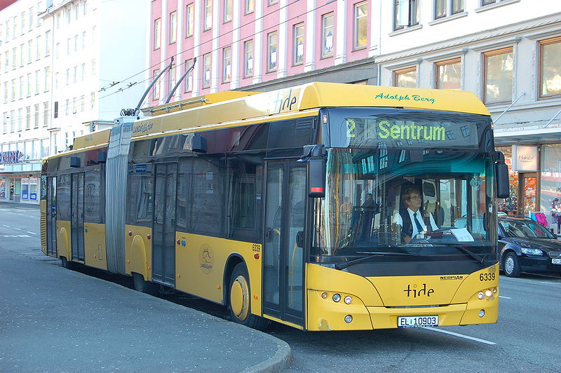 En trolleybuss i Bergen. Foto: Alasdair McLellan